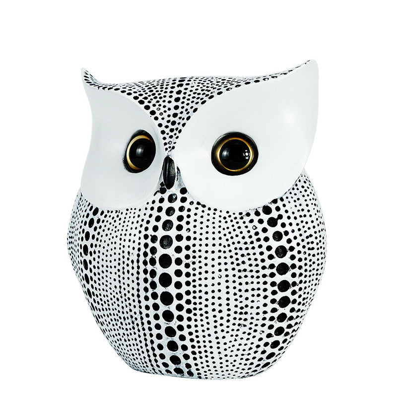 Resin owl figurine home decoration
